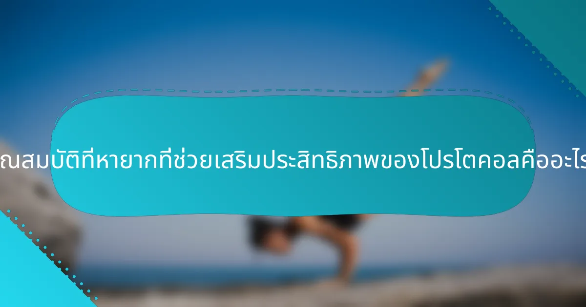 คุณสมบัติที่หายากที่ช่วยเสริมประสิทธิภาพของโปรโตคอลคืออะไร?
